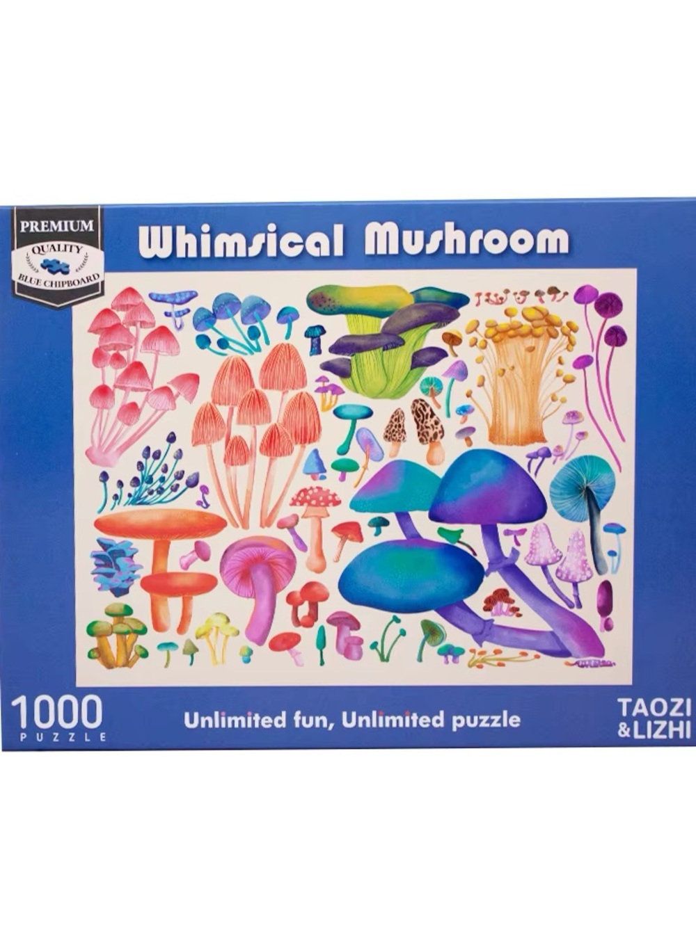 Whimsical Mushroom 1000-Piece Puzzle by - Multicolor